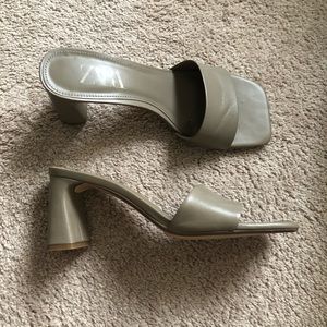Zara Leather Mule Heels
